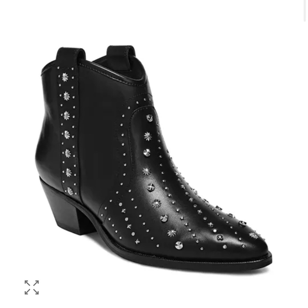 Sam Edelman Black Studded Ankle Boots